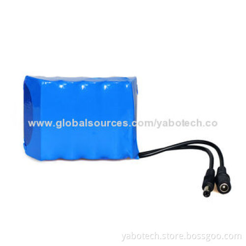 12V 9,800mAh DC Lithium-ion rechargeable battery for car camera recorder
